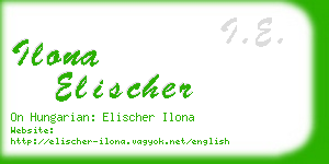 ilona elischer business card
